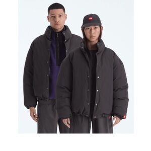 NWT The North Face Black/Grey Red Box Down Jacket